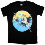 DC Comics: Unisex T-Shirt/Batman Bat Leap (Black) (X-Large)
