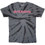 Iron Maiden: Unisex T-Shirt/Logo (Charcoal Grey) (Wash Collection) (Large)