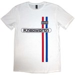 Oasis: Unisex T-Shirt/Knebworth Vertical Stripe (White) (Large)