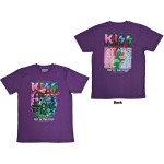 KISS: Unisex T-Shirt/End Of The Road Colour Pop (Purple) (Back Print) (X-Large)