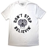 Journey: Unisex T-Shirt/Believin` (White) (Large)