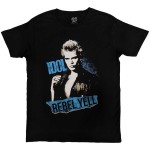 Billy Idol: Unisex T-Shirt/Rebel Yell Blue (Black) (X-Large)
