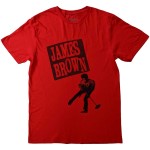James Brown: Unisex T-Shirt/James Halftone (Red) (X-Large)