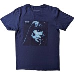 Joni Mitchell: Unisex T-Shirt/Blue (Navy Blue) (X-Large)