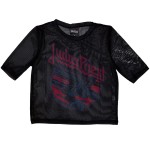 Judas Priest: Ladies Crop Top/Screaming For Vengeance (Black) (Mesh) (Small)