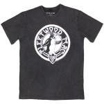 Fleetwood Mac: Unisex Stone Wash T-Shirt/Tour `82 Penguin (Charcoal Grey) (Large)