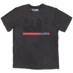 The Killers: Unisex Stone Wash T-Shirt/Band Photo Mono (Charcoal Grey) (Large)
