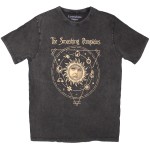 The Smashing Pumpkins: Unisex Stone Wash T-Shirt/Celestial Sun (Charcoal Grey) (Small)