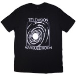 Television: Unisex T-Shirt/Marquee Moon (Black) (Small)