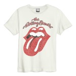 Rolling Stones: Vintage Tongue Amplified Medium Vintage White t Shirt