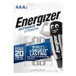 Energizer Litiumbatteri AAA | 1.5 V DC | 1250 mAh | 2-Blister | Silver
