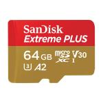 SANDISK MicroSDXC Extreme Plus 64GB 200MB/s A2 C10 V30 UHS-I