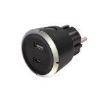 CAPIDI Safety Timer USB A+C 1-4 hours 3.4A Black