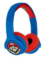 SUPER MARIO Hörlur Junior Bluetooth On-Ear 85dB Trådlös Blå Mario Icon