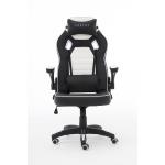 RAPTOR Gaming Chair GS-50 Full Size, PU+Foam, Black/White