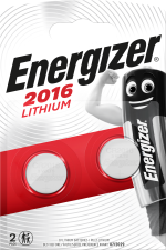 Energizer Litium Knappcellsbatteri CR2016 3 V 2-Blister