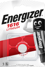 Energizer Lithium knappcellsbatteri CR1616 | 3 V DC | 60 mAh | 1-Blister | Silver