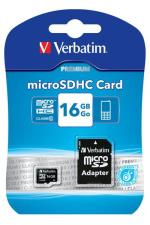 Verbatim Micro SDHC Premium 16GB Class 10 + SD adapt