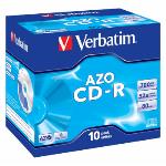 CD-R Verbatim AZO 52x 10p 700MB, JC, Crystal