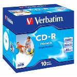 CD-R Verbatim AZO 52x 10p 700MB, JC, Printable