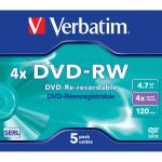VERBATIM DVD-RW 4,7GB 4x 5-pack