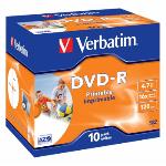 DVD-R Verbatim 4,7GB 10p 16X Wide JC Printable