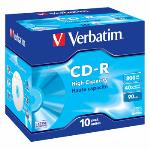 Verbatim CD-R High Capacity 40x 800MB 10 Packa Jewel Case Extra Protection