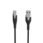 GEAR Laddkabel PRO USB-A till USB-C 2.0 1.5m Svart Kevlarkabel med Metallkopplingar