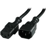 DELTACO Power Cord | Extension cord | IEC C14 - IEC C13 | 2m | Black
