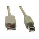 DELTACO USB Cable | USB-A - USB-B | 2.0 | 3m | Beige
