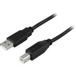 DELTACO USB Cable | USB-A - USB-B | 2.0 | 3m | Black