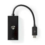 Nedis USB-C- Adapter | USB 3.2 Gen 1 | USB-C- Hane | Mini DisplayPort Hona | 8K@60Hz | 0.20 m | Rund | Nickelplaterad | PVC | Svart | Låda