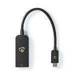 Nedis USB-C- Adapter | USB 3.2 Gen 1 | USB-C- Hane | DisplayPort Hona | 8K@60Hz | 0.20 m | Rund | Nickelplaterad | PVC | Svart | Låda