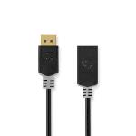 Nedis Displayport-kabel | DisplayPort Hane | HDMI- Kontakt | 4K@30Hz | Guldplaterad | 0.20 m | Rund | PVC | Antracit | Låda