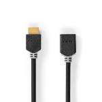 Nedis High Speed --HDMI - kabel med Ethernet | HDMI- Kontakt | HDMI- Utgång | 4K@60Hz | ARC | 18 Gbps | 2.00 m | Rund | PVC | Antracit | Låda