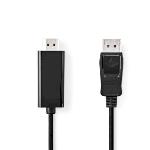 Nedis Displayport-kabel | DisplayPort Hane | HDMI- Kontakt | 1080p | Nickelplaterad | 2.00 m | Rund | PVC | Svart | Plastpåse