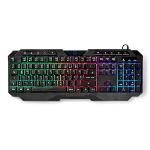 Nedis Trådat Gaming Tagentbord | USB Type-A | Membrantangenter | LED | QWERTZ | DE Layout | USB ström | Strömkabel längd: 1.30 m | Multimedia