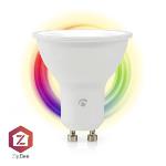 Nedis SmartLife Full Färg Glödlampa | Zigbee 3.0 | GU10 | 345 lm | 4.7 W | RGB / Varm till cool vit | 2200 - 6500 K | Android- / IOS | Spot | 1 st.