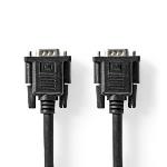 Nedis VGA-kabel | VGA Hane | VGA hona 15p | Nickelplaterad | Maximal upplösning: 1280x800 | 2.00 m | Rund | ABS | Svart | Plastpåse