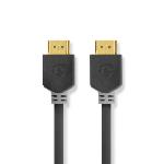 Nedis High Speed --HDMI - kabel med Ethernet | HDMI- Kontakt | HDMI- Kontakt | 4K@60Hz | ARC | 18 Gbps | 10.0 m | Rund | PVC | Antracit | Låda