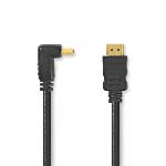 Nedis High Speed --HDMI - kabel med Ethernet | HDMI- Kontakt | HDMI- Kontakt | 4K@30Hz | 10.2 Gbps | 1.50 m | Rund | PVC | Svart | Plastpåse
