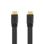 Nedis High Speed --HDMI - kabel med Ethernet | HDMI- Kontakt | HDMI- Kontakt | 4K@30Hz | 10.2 Gbps | 1.50 m | Platt | PVC | Svart | Kuvert