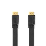 Nedis High Speed --HDMI - kabel med Ethernet | HDMI- Kontakt | HDMI- Kontakt | 4K@30Hz | 10.2 Gbps | 3.00 m | Platt | PVC | Svart | Kuvert