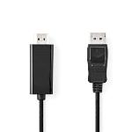 Nedis Displayport-kabel | DisplayPort Hane | HDMI- Kontakt | 1080p | Nickelplaterad | 1.00 m | Rund | PVC | Svart | Label
