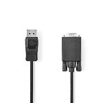 Nedis VGA-kabel | DisplayPort Hane | VGA Hane | Nickelplaterad | Maximal upplösning: 1080p | 1.00 m | Rund | PVC | Svart | Label
