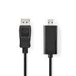 Nedis Displayport-kabel | DisplayPort Hane | HDMI- Kontakt | 4K@30Hz | Nickelplaterad | 3.00 m | Rund | PVC | Svart | Låda