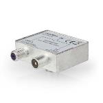 Nedis Satellite & Antenn Adapter | IEC (Koax) Hona | F Hona / IEC (Koax) Hane | Nickelplaterad | 75 Ohm | Rak | Metall | Metall / Silver | 1 st. | Låda