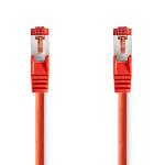 Nedis CAT6 Nätverkskabel | RJ45 hane | RJ45 hane | S/FTP | 0.50 m | Rund | LSZH | Röd | Label