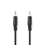 Nedis Stereoljudkabel | 3.5 mm Hane | 3.5 mm Hane | Nickelplaterad | 0.50 m | Rund | Svart | Blister
