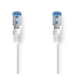Nedis CAT6a nätverkskabel | S/FTP | RJ45 hane | RJ45 hane | 5.00 m | Snagless | Rund | LSZH | Vit | Låda